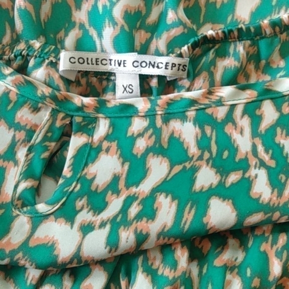 Collective Concepts Jade Green Graphic Print High Low Dress - Picture 7 of 8